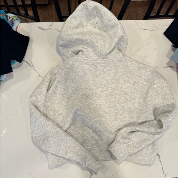 Zara girls grey Paris zip up crop hoodie. Size 11-12. NWT. - Picture 3 of 5